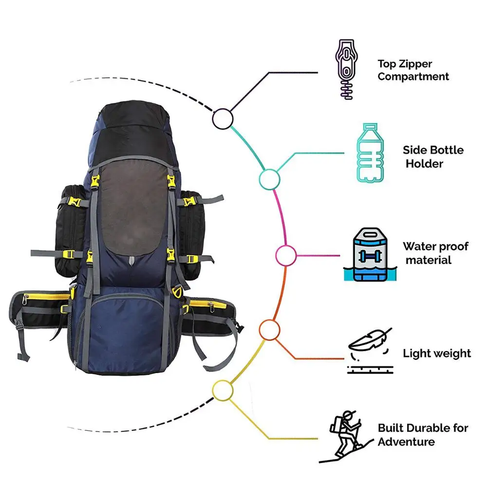 Factory Directly Supply Professional Travel Backpack for Outdoor Sport Camp Hiking bag Outdoor Sport RPET Bag