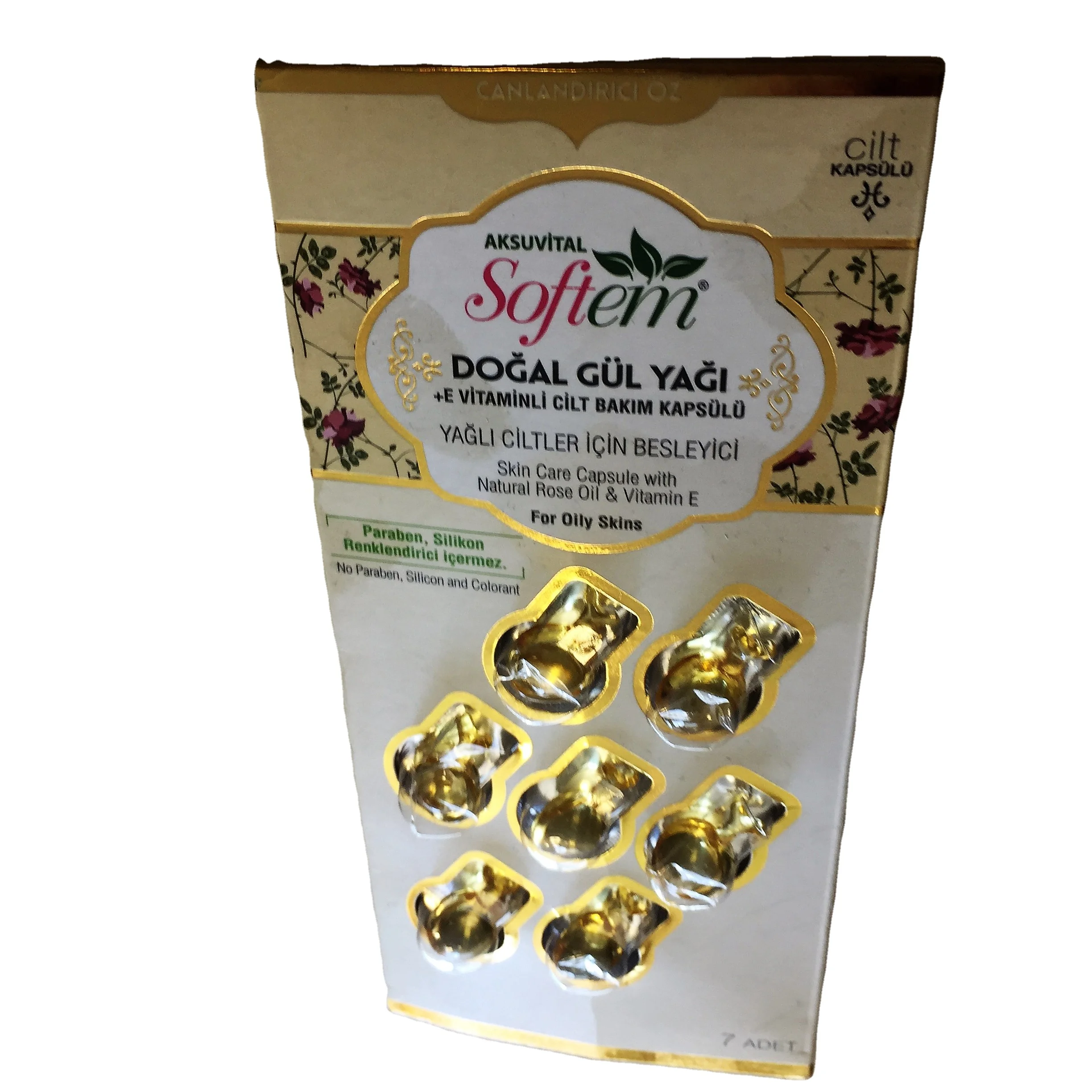 
Anti aging serum face Rose Oil Face Serum Capsule Vitamin E Skin Care Ampoule rose face serum Pigmentation Correctors 