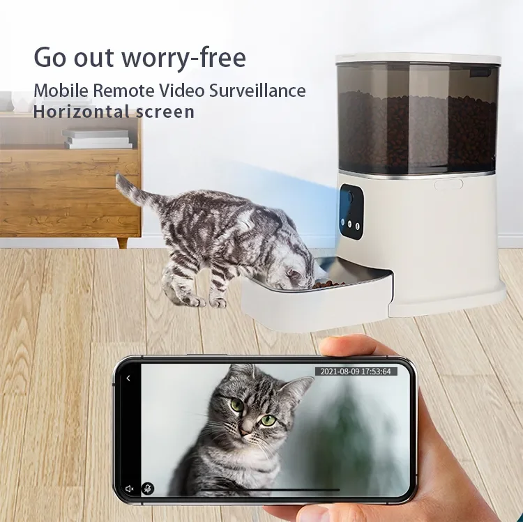 Cat smart feeder Pet automatic cat food dog food wifi remote feed machine