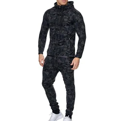 Мужские тренировочные брюки с капюшоном и 3D-принтом, камуфляжная спортивная одежда в стиле хип-хоп с длинным рукавом, новинка 2019