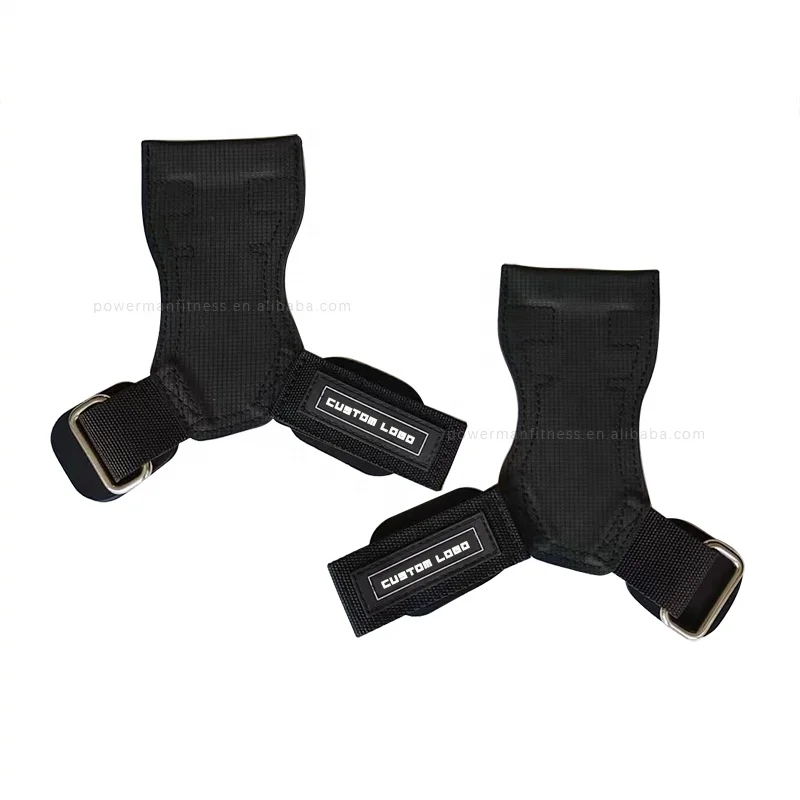 Premium Athletic Power Cross Training Weight Lifting Wrist Hooks Straps