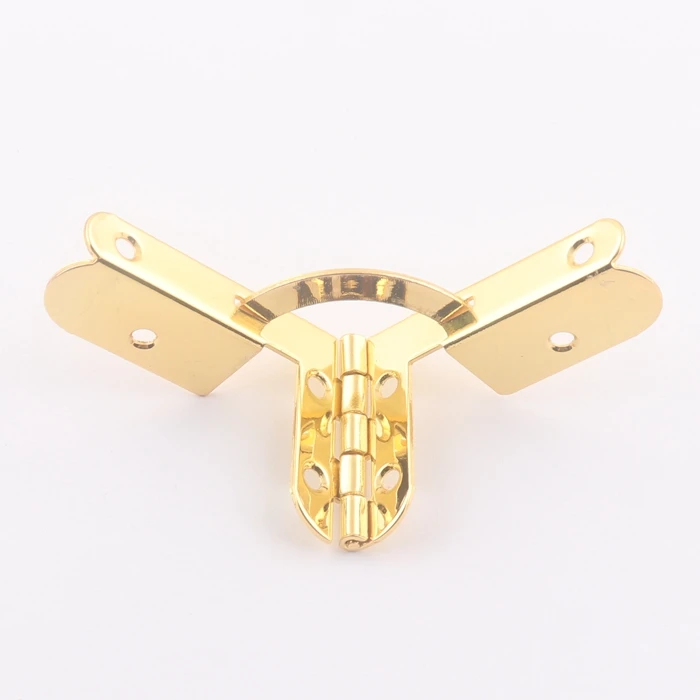 luxury wooden jewelry box metal gold quadrant hinges