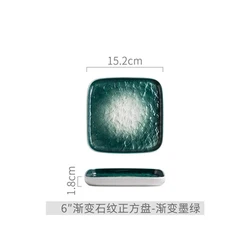 New modern japanese plate style marble ceramic plates for sushi and steak dinner plate