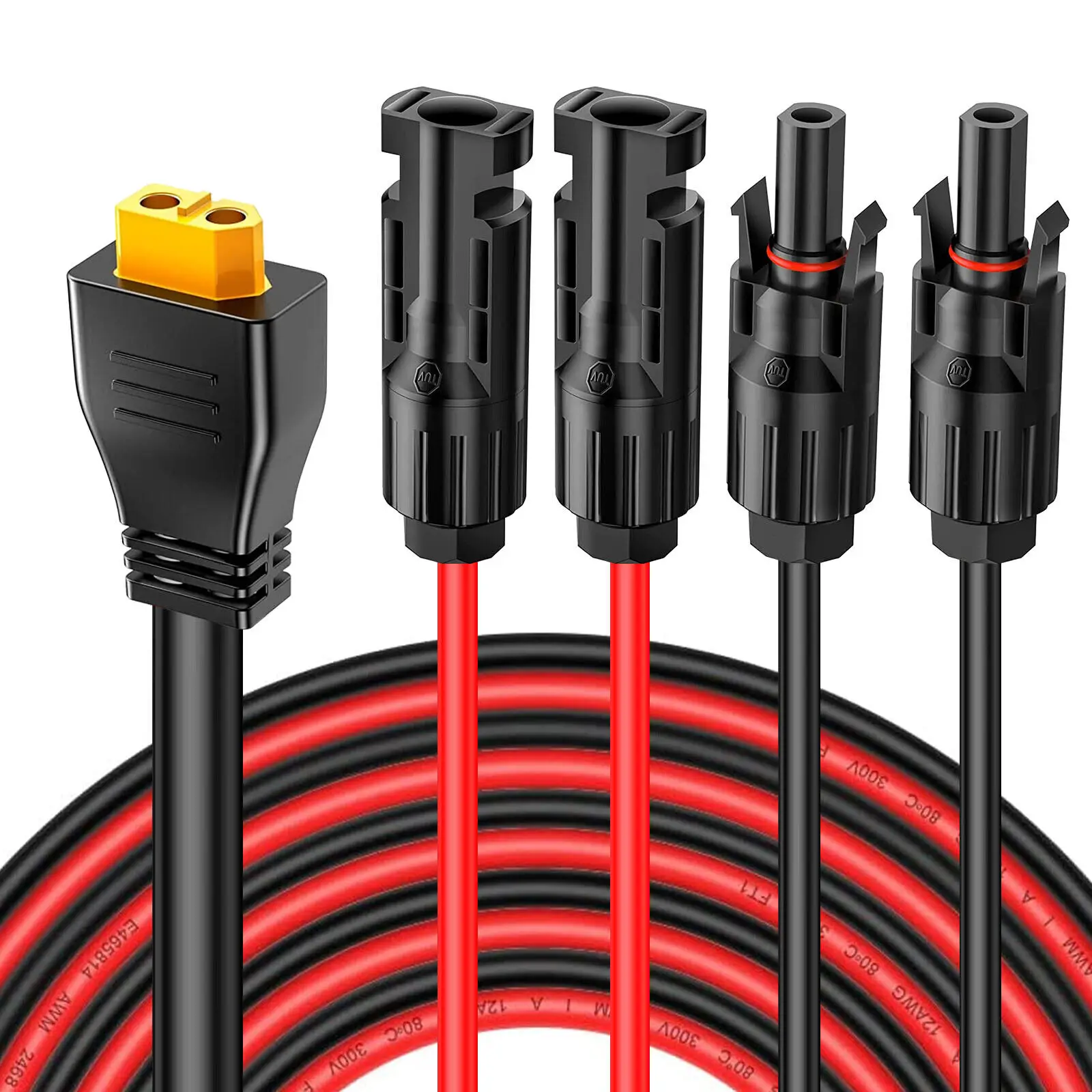 12AWG 1-2 кабель для зарядки от солнечной батареи XT60 адаптер электростанции солнечного генератора