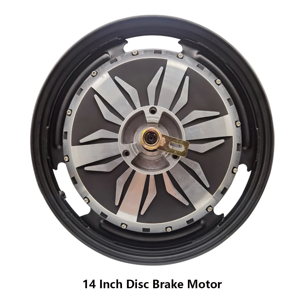 80/90-14 14 Inch High Torque 48V 60V 1000W 1500W Brushless Gearless Disc Brake Electric Bike Scooter Hub Motor