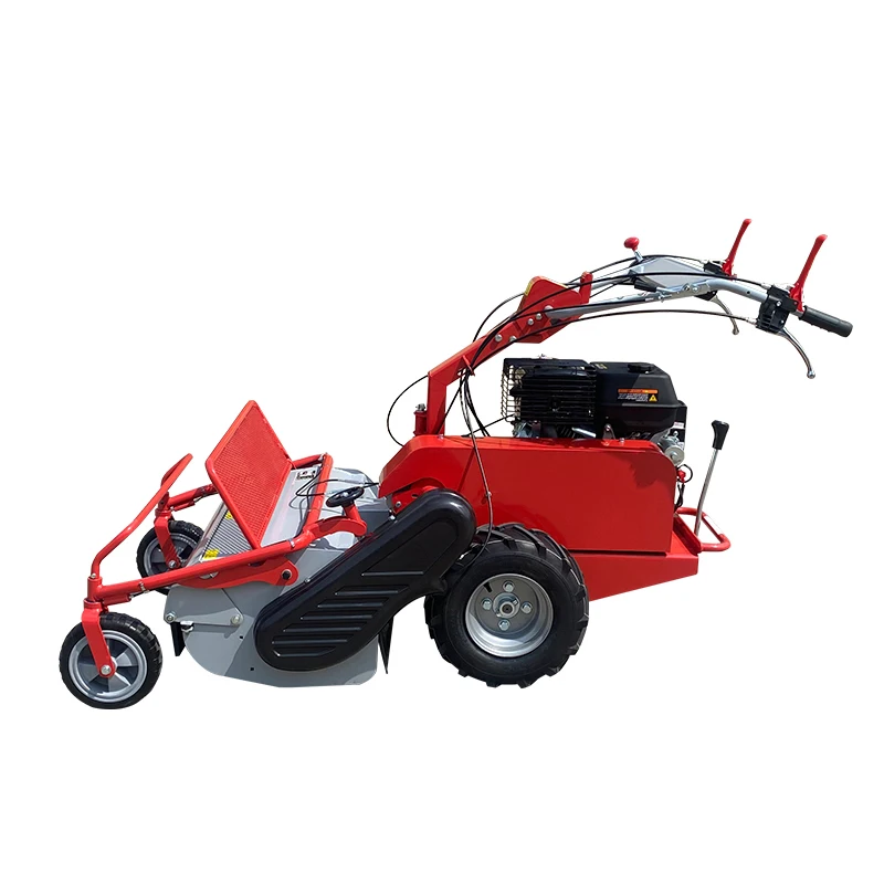 China Factory Lowest Price Grass Cutting Machine Hay Mower Hand Push Lawn Mower Gasoline Engine Track Lawn Mower