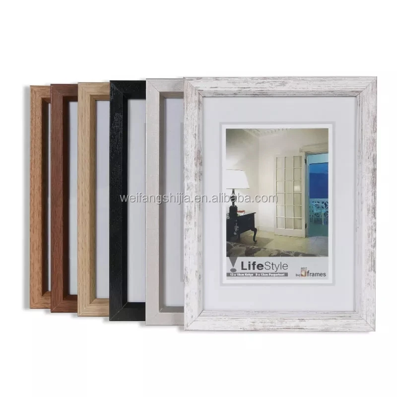 Wholesale 4x6 5x7 6x8 8x10 Black MDF Photo Frame Wooden Picture Frame A4 A3 A2 A1
