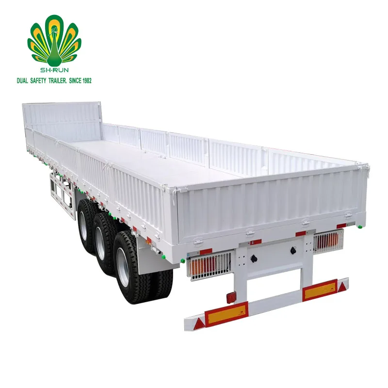 High edge dropside sidewall semi trailer manufacturer sales support customized transportation 40-80 tons
