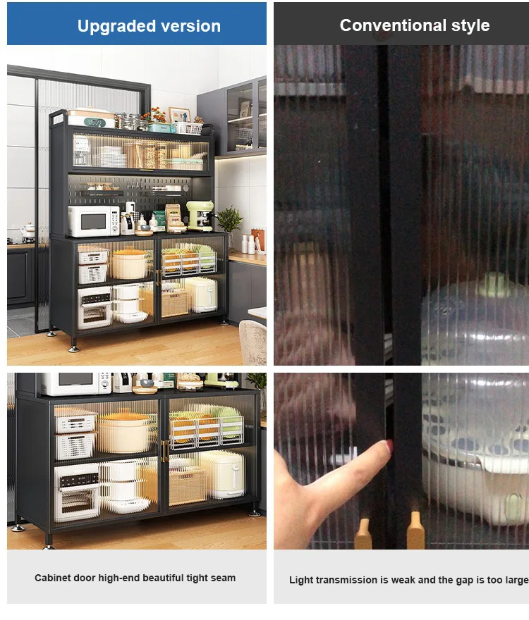 Living Room Multifunction Freestanding Bathroom Storage Cabinet Kitchen Storage Pantry Cabinet Shelf with Doors