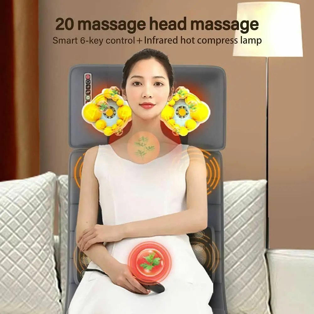 Vibrating massage mattress and Body  Massager Cushion for Neck Shoulder massage mattress with heat vibration korea