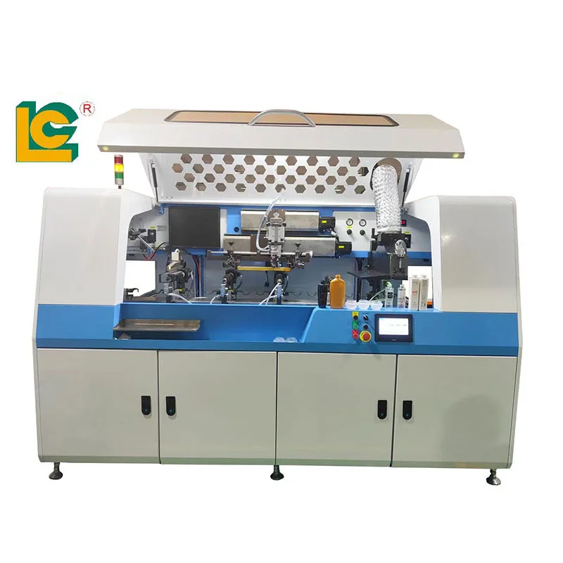 LC Brand New Fully Automatic CNC Glass Bottle Printer Multi-Color UV Screen Printing Machine Bottles Core Motor PLC Components
