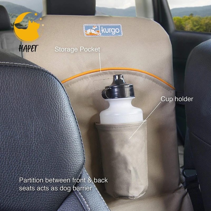 Dog Backseat Bridge Car Extender Seat Bridge for Dogs Padded Pet Car Barrier Reversible Water Resistant Universal Fit