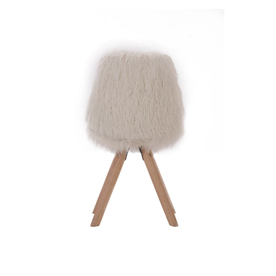 Promotional Top Quality Plastic With Mongolian Fur Furniture Office Modern Leisure Chair