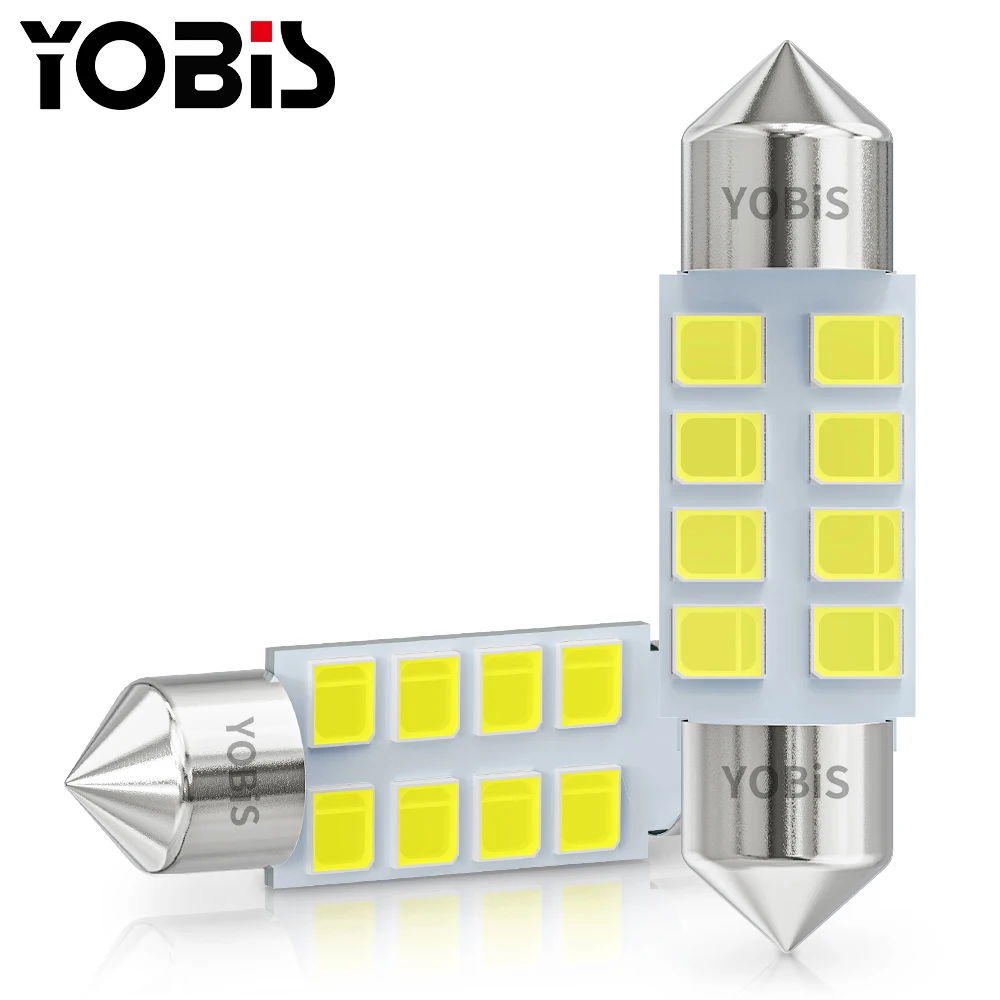 YOBIS Hot Sale Festoon 8SMD 31mm 36mm C5W Led 2835 Reading Light Car Dome Bulb License Plate Lights