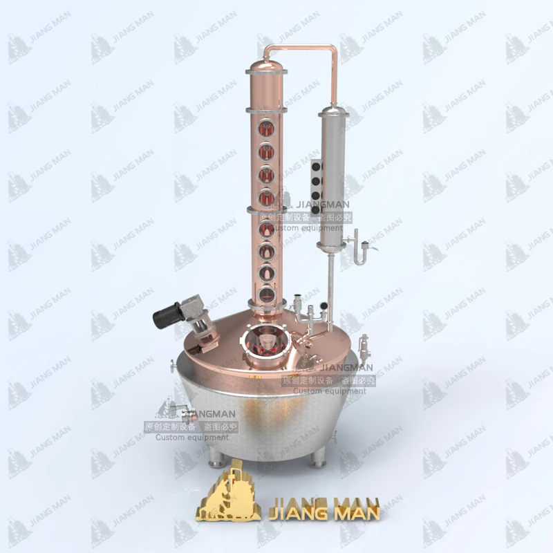500 L Multi Function Alcohol Making Equipment Copper Vacuum Distillation Still Whiskey Distilling Equipment