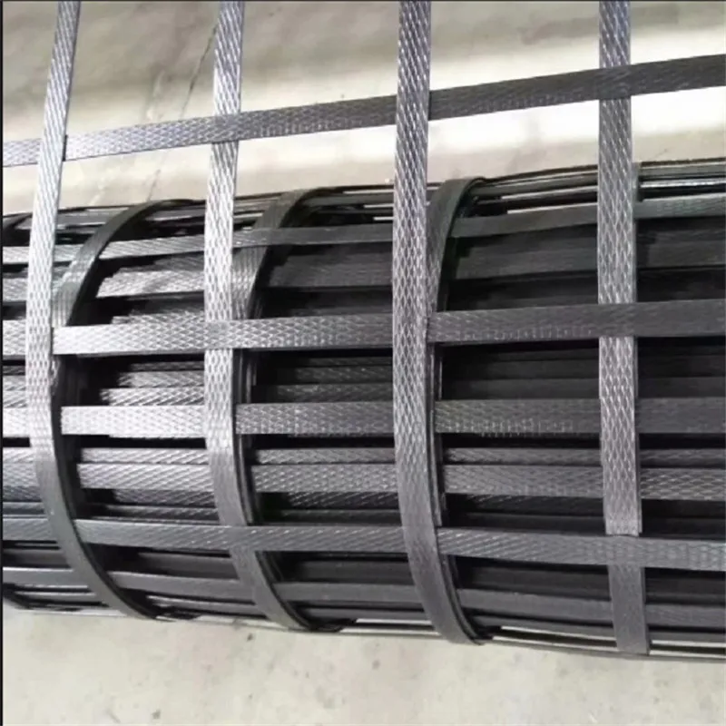 High quality Steel Plastic Composite Geogrid Driveway Geogrid For Road Construction
