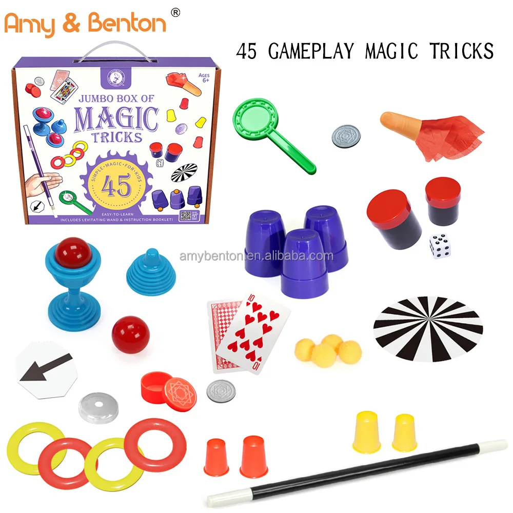 New Arrivals Novelty 45 games Magic Trick Kit Toys Children Birthday & Festival Gift Classical Magic Toy Set  for Kid and Adult