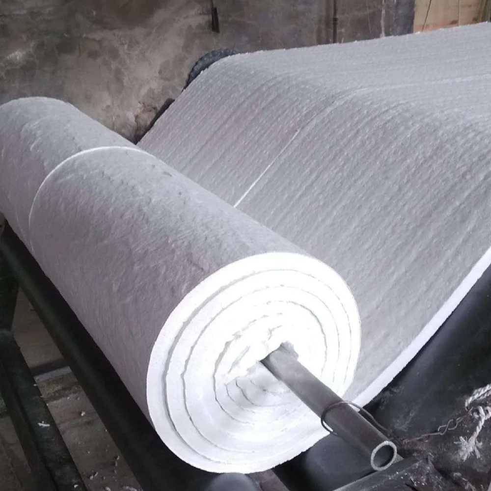 Oven refractory Ceramic Fiber Blanket  heat-insulating 1260 Degree Thermal Insulation Ceramic fiber wool mat blankets aluminum