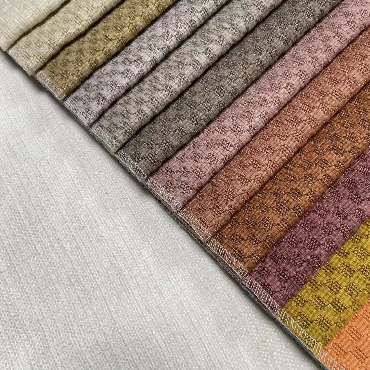 China supplier wholesale 100%polyester velvet linen look new most popular feels like cotton for sofa fabric