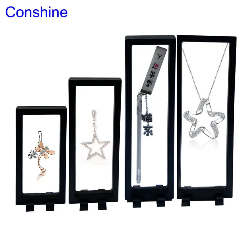 Conshine foldable earrings necklace glass body trays stand set tray table rack set luxury showcase jewelry display cabinet
