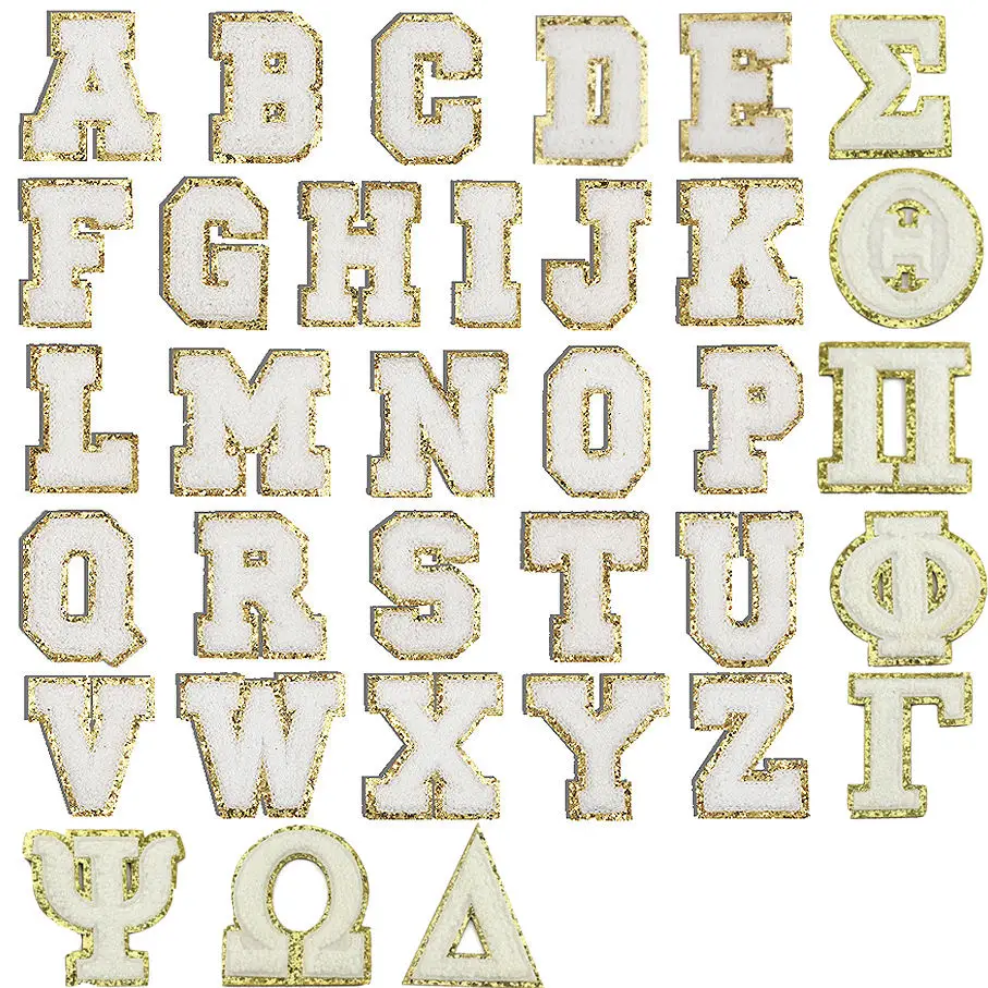 All Groups Sorority Chenille Patches Embroidery Custom Chenille College Greek Letters Patches
