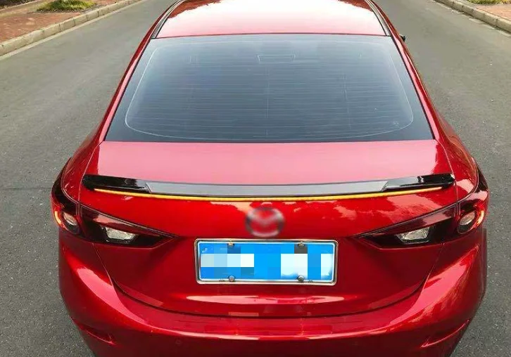 Новое поступление светодиодный задний спойлер для MAZDA 3 AXELA обновленный спортивный с светодиодной лампой