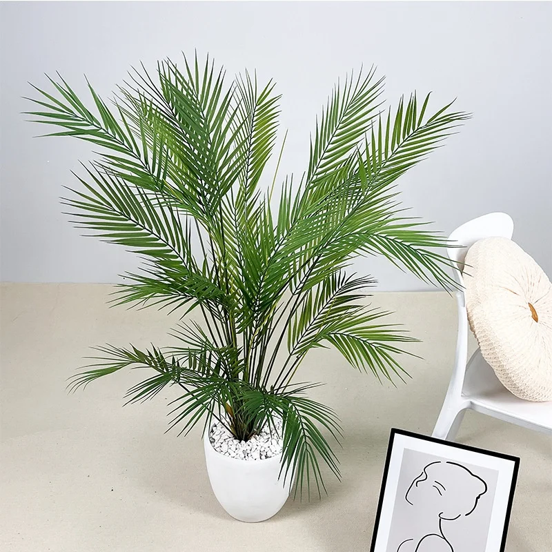 KEWEI 143 Artificial Areca Palm Branch Real Touch Areca Palm Leaf Chrysalidocarpus Lutescens Bundle