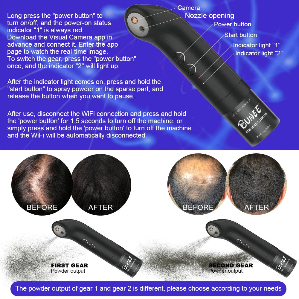 Hot Sale Topik Instant Keratin Hair Building Fibers hair Thickening Powder Fibres 27.5g Electric Hair Fiber Spray Applicator