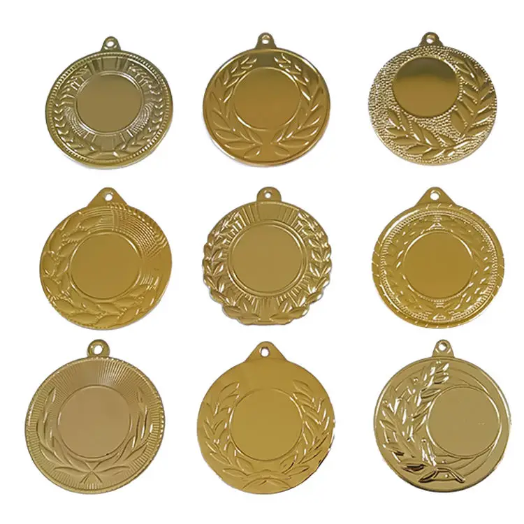 Custom Logo Design Sublimation 3D Honor Football Soccer Running Sports Metal Blank Medal Award Trophy with Ribbon