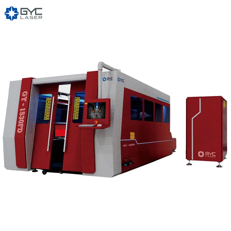Enclosed Type 1000w 2000w 3000w 6000w Fiber Laser Cutting Machine for Metal Sheet