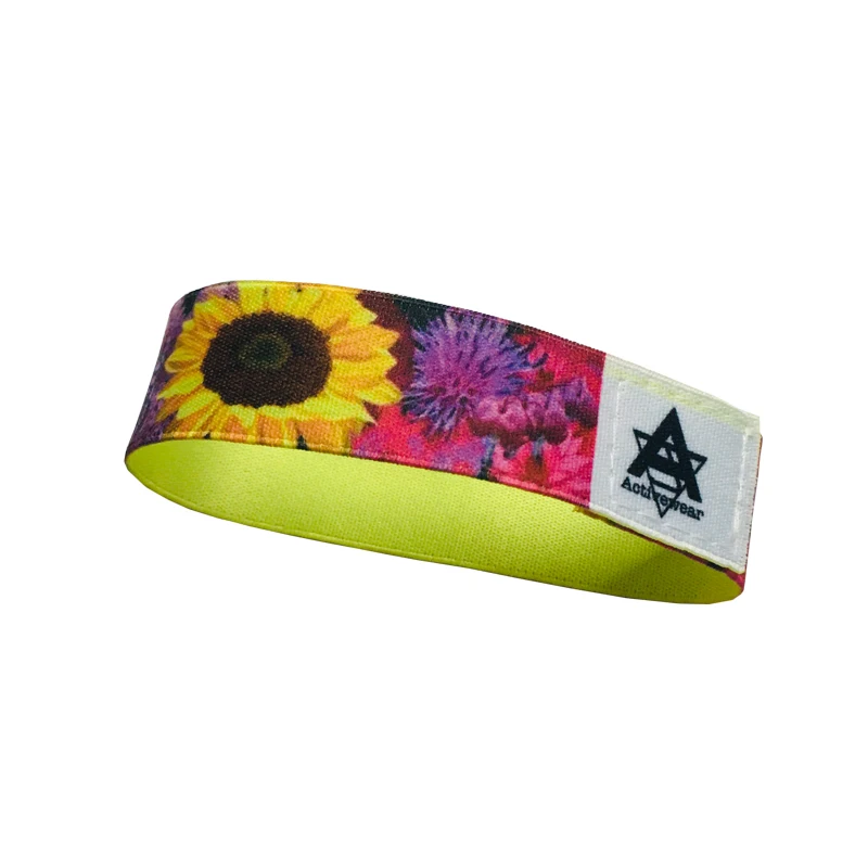 Custom Sublimation Printed Design Your Own Elastic Wrist Band Bracelet  Polyester Material Elastic Wristband For Events