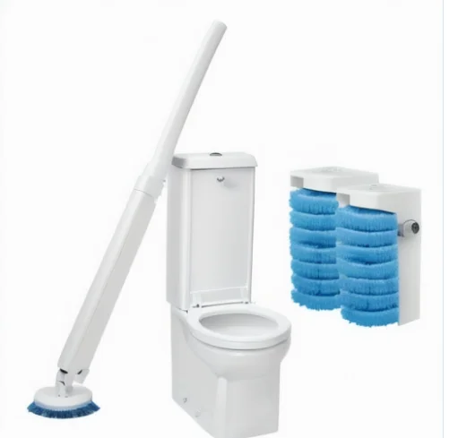 Настенный держатель для чистки ванной комнаты с мягкой резиновой плоской головкой