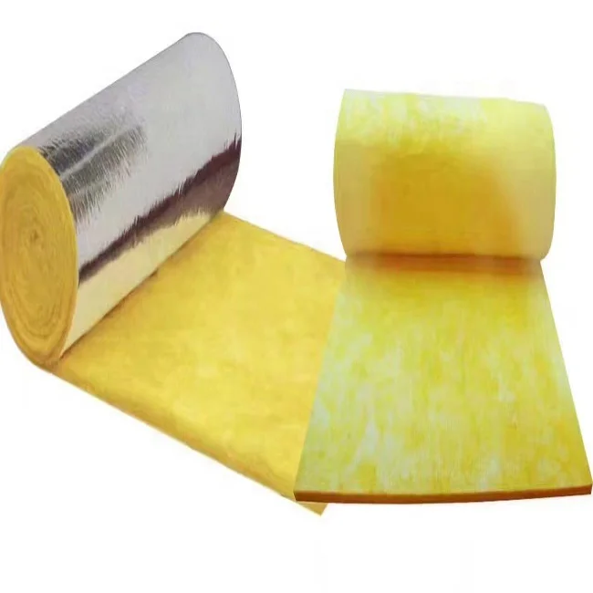 Wall Or Roof Thermal Insulation With Aluminum Foil Veneer Glass Wool Blanket Or Roll Or Fiberglass Wool Coil Felt