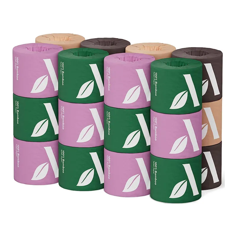 Бамбуковая туалетная бумага Экологически чистая 3-слойная 300 листы в рулоне мягкая и прочная полностью без хлора