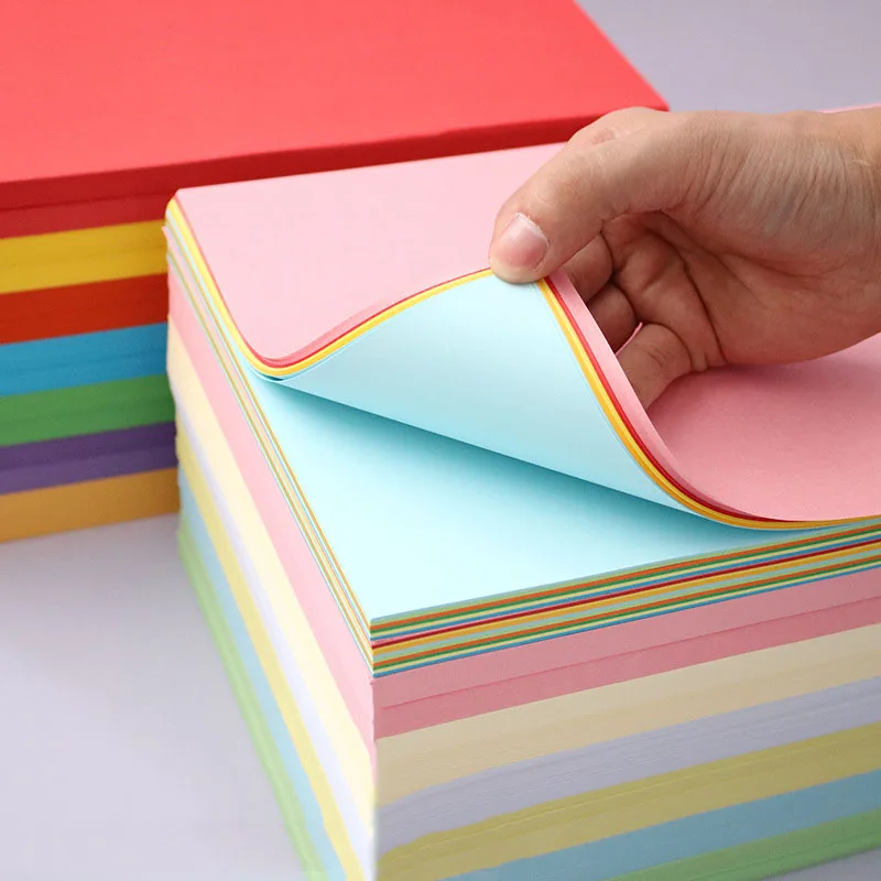 High Quality Office 70gsm 80gsm 100sheets Plain Colored Paper Colorful Cardstock Paper A4 Size