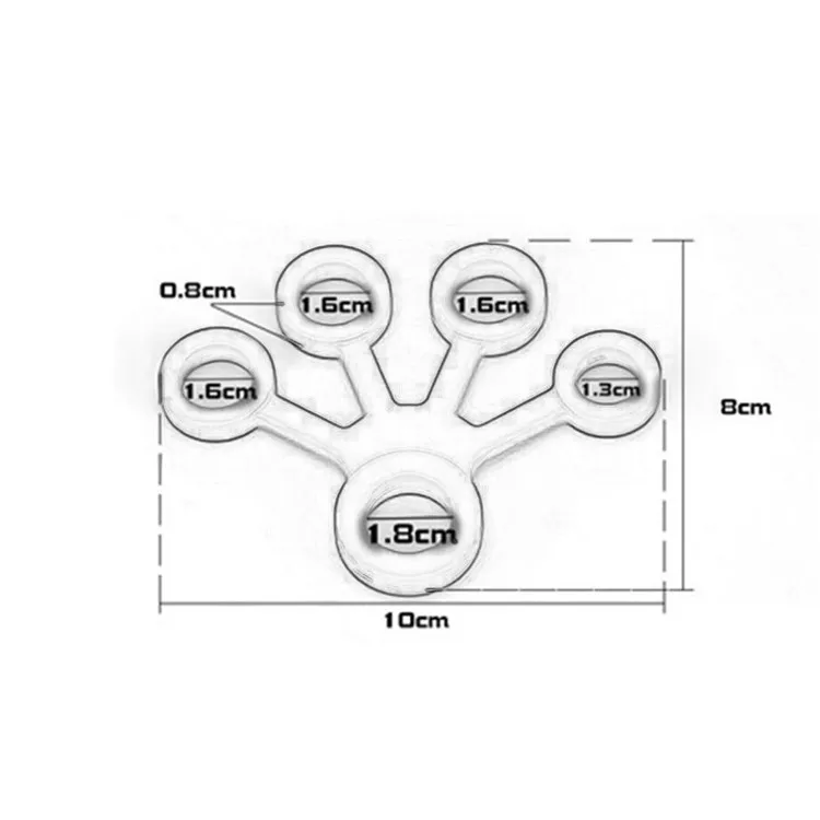 Silicone Finger Hand Exerciser Strength Training Resistance Stretcher Finger Band