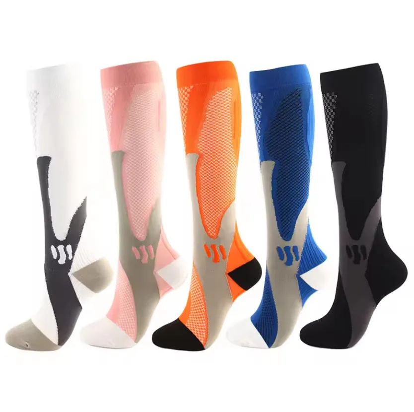 Custom Copper Nylon Sports Compression Sock Fitness Safety Football Non Slip Socks