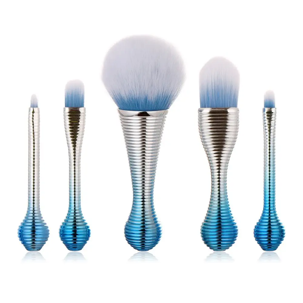 
rainbow mermaid makeup brush set with little mermaid makeup tools 