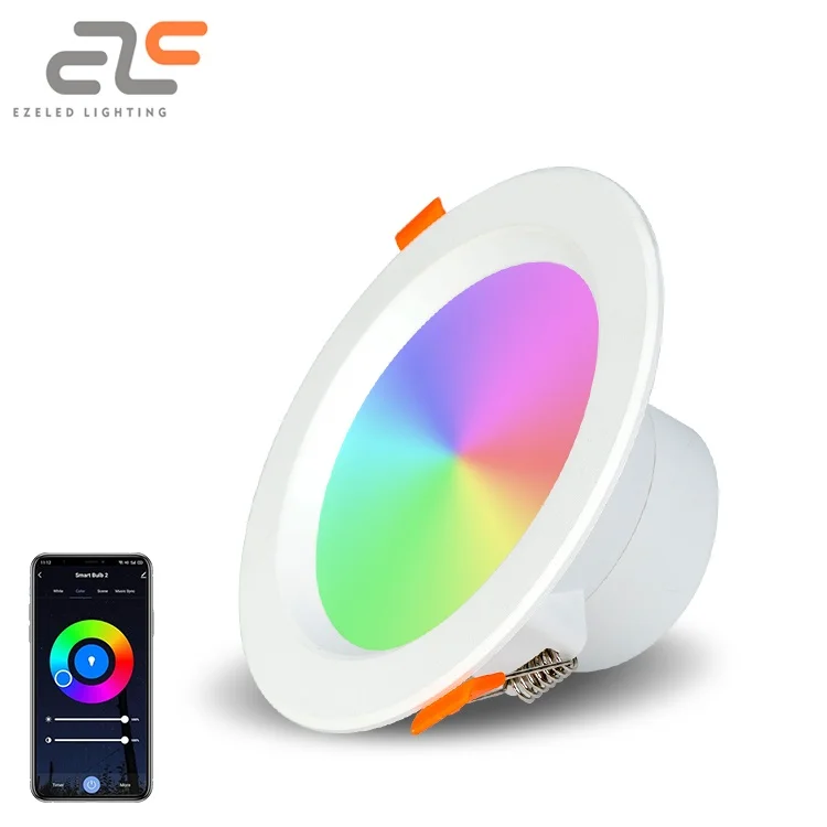 EZELED Smart Spot Light 5w 7w 9w 15w Rgb Mini Spotlight Dimmable Cct Change Led Recessed Downlight