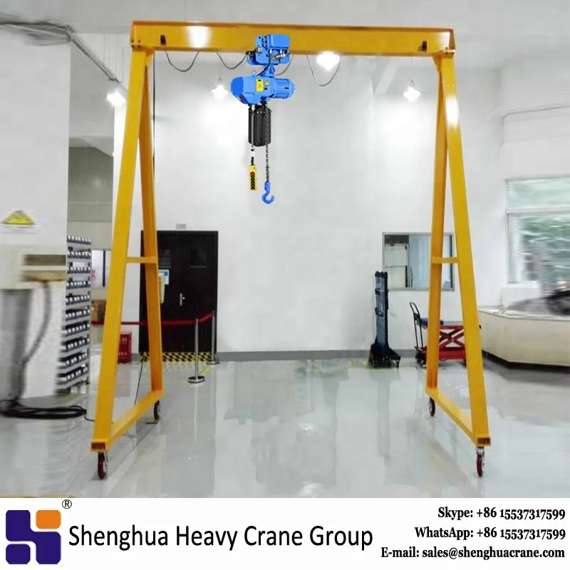 Aluminium Mini Portable Mobile Gantry Crane 1 Ton 2 Ton 3 Ton 5 Ton 7.5 Ton 10 Ton for Sale