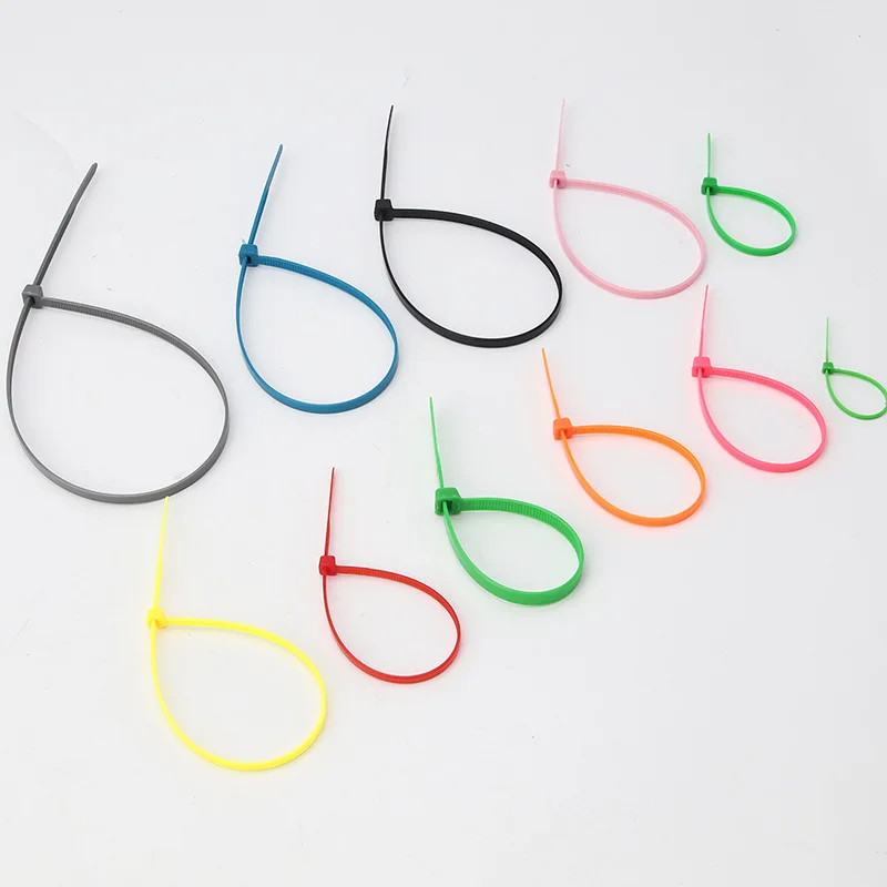 Wholesale Plastic Nylon Wire Cable Zip Ties CE Colorful Organiser Fasten Cableties