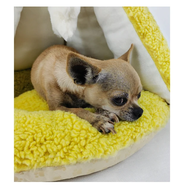 Cat Camping tent bed indoor cat Hideaway Cat Cave Soft Teddy Plush Dog funny dog bed with toy