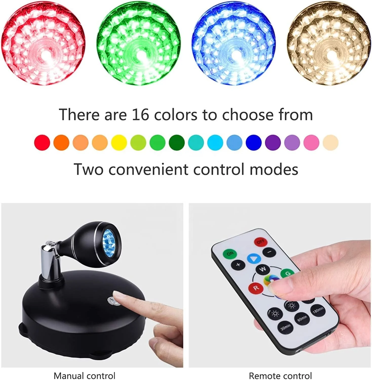 Factory Direct Sales Of Ultra Long Lifespan Led Light Sources With 16 Color Adjustable Atmospheres And No Wiring Spotlights With