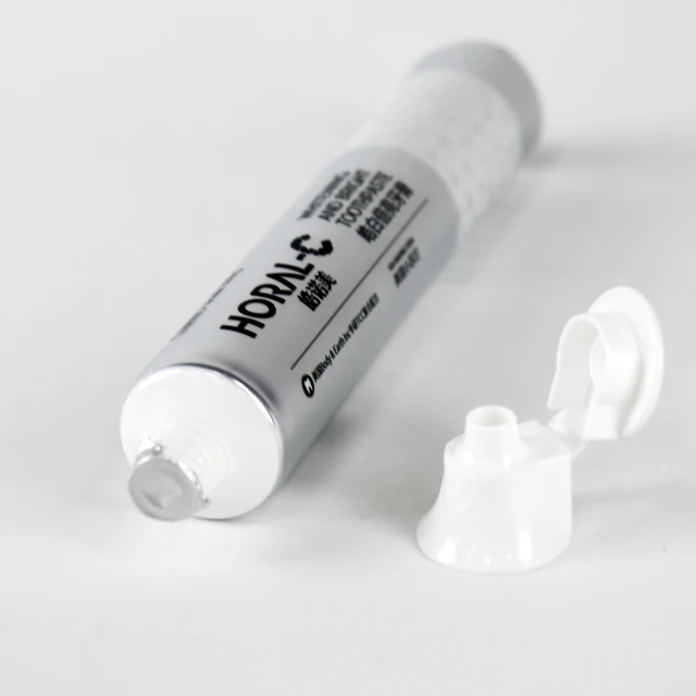 
Factory direct sales custom printed colors ABL toothpaste aluminium tube with flip top cap 