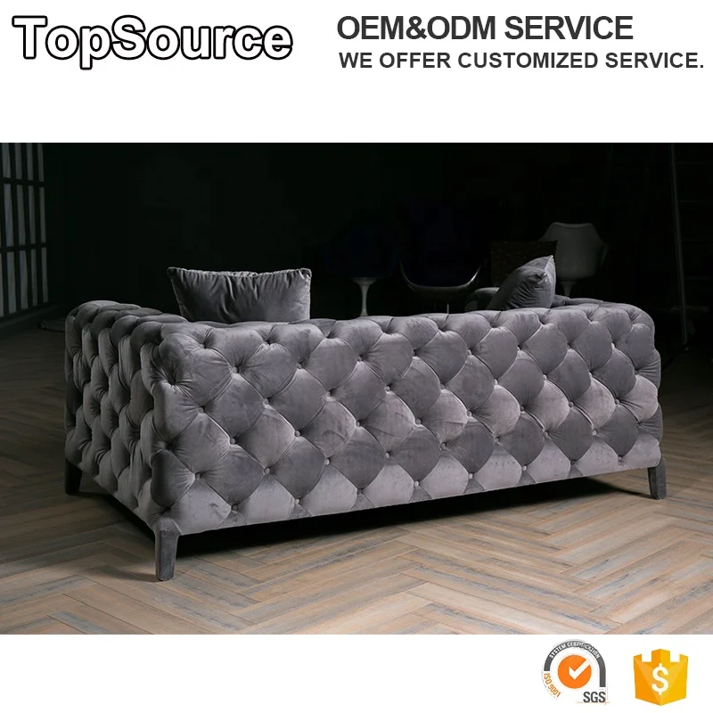
Signature style chesterfield style Velvet button back sofa for living room Loveseats 
