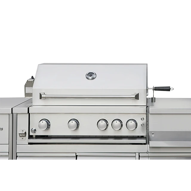 stainless steel 4 burners build-in gas bbq grill with high quality