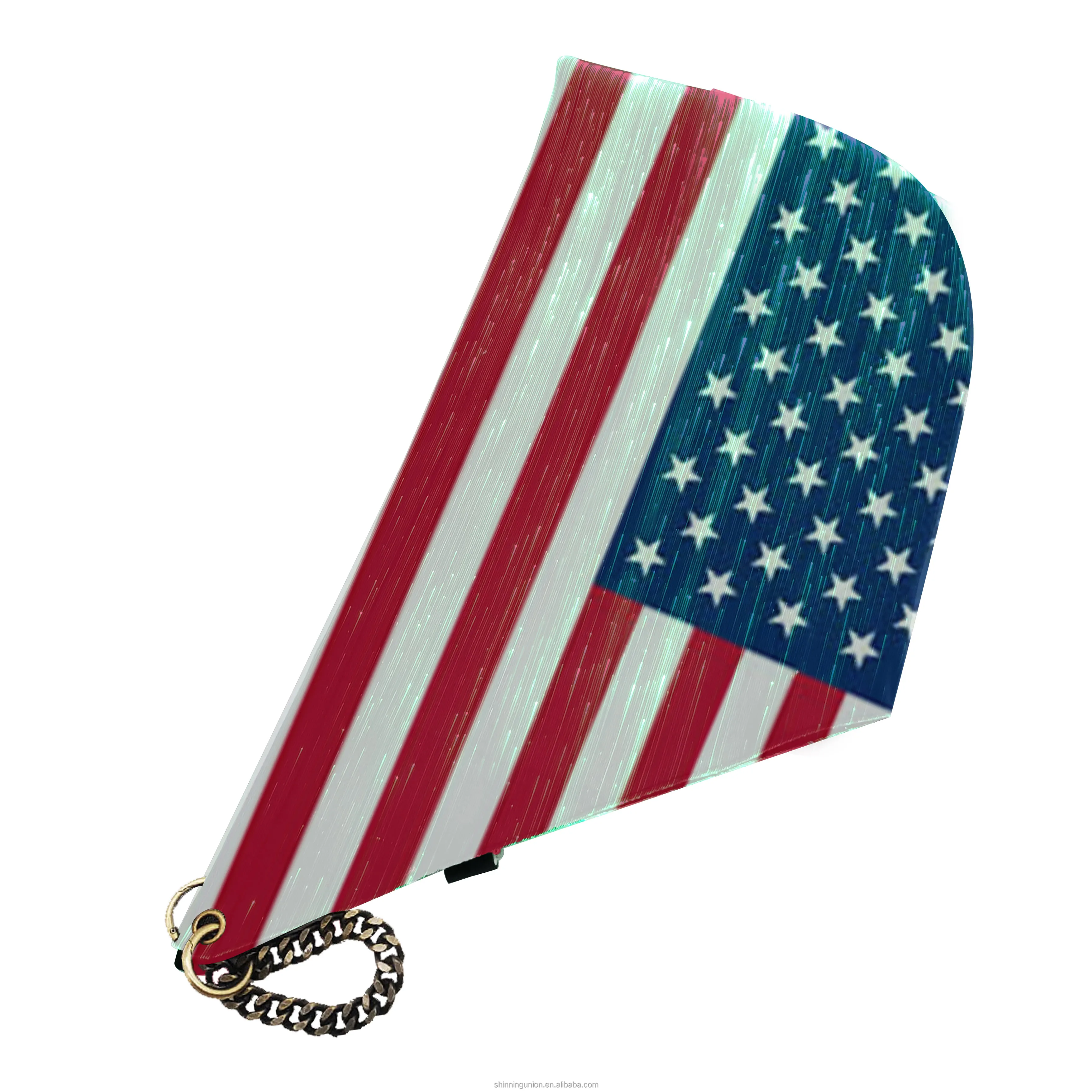 LED Fiber Optic Light Up Fabric Hood for Men - Custom Design Party Rave Costumes Burning Man - LED Dance Clothing Glow in Dark