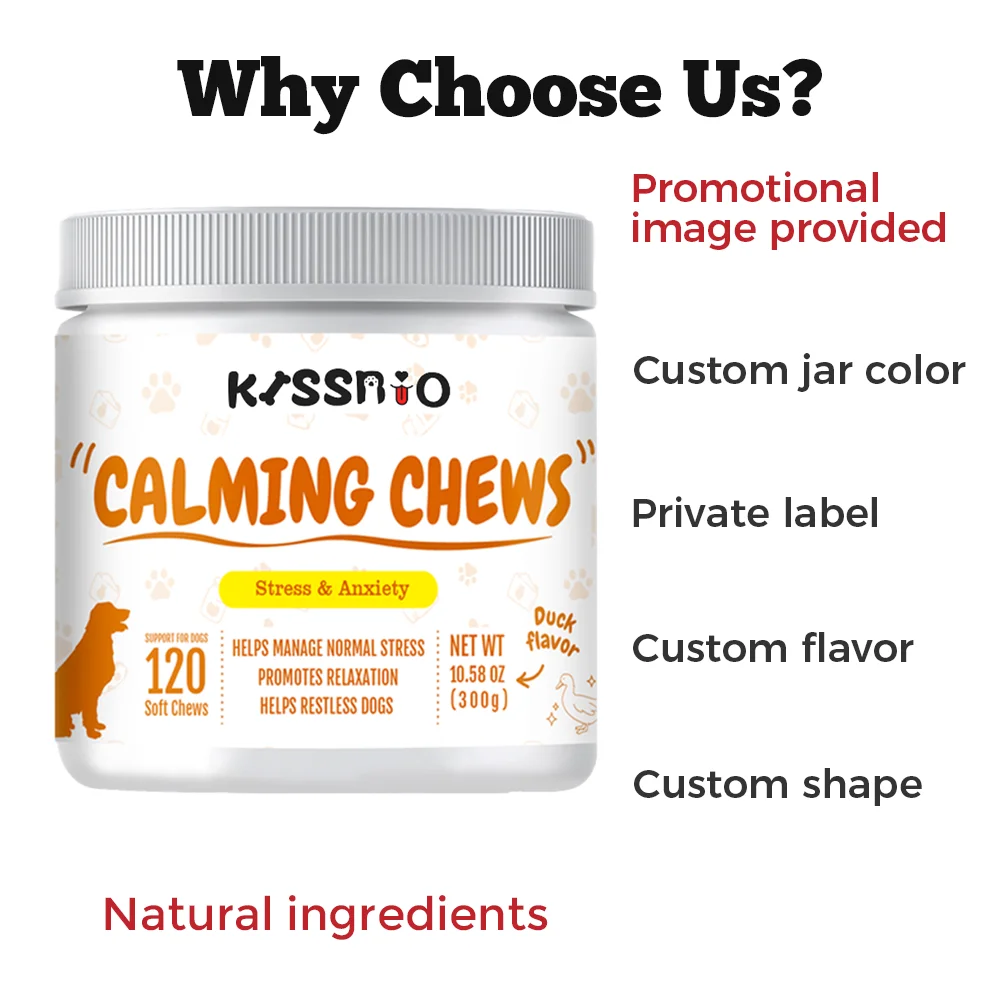 OEM ODM CALMING CHEWS SOFT CHEW SUPPLEMENTS FOR DOGS