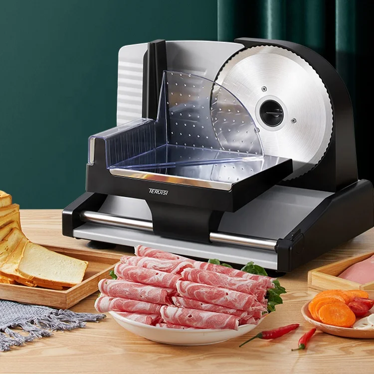 200W Portable Meat Processing Tools Tabletop Bread Fruit Manual Meat Slicer Commercial