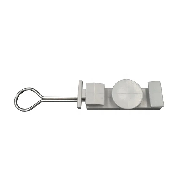 FTTH Plastic S Type Wedge Anchor Clamp Holder for Tension Clamp Drop Wire Flat Fiber Optical Cable Accessory